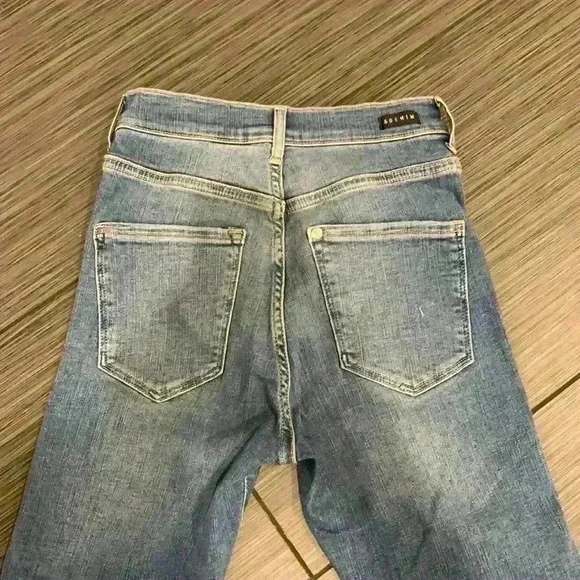 H&M Women's Blue Medium Wash 5-Pocket Shaping Skinny High Waist Denim Jeans Sz25 - Picture 7 of 13